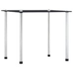 Satztische 3 Stk. Schwarz Hartglas – Bild 4