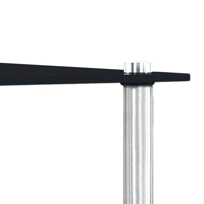 Satztische 3 Stk. Schwarz Hartglas – Bild 7