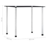 Satztische 3 Stk. Schwarz Hartglas – Bild 9