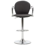 Barhocker mit Armlehne 2 Stk. Braun Kunstleder – Bild 2