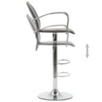 Barhocker mit Armlehne 2 Stk. Braun Kunstleder – Bild 4