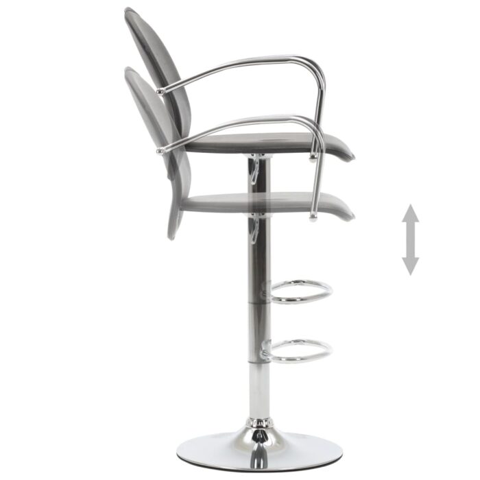 Barhocker mit Armlehne 2 Stk. Braun Kunstleder – Bild 4