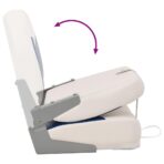 Bootssitze 2 Stk. Klappbare Rückenlehne Mit Blau-Weissem Kissen – Bild 12