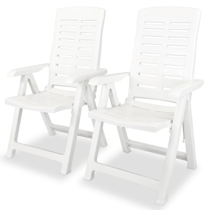 3-tlg. Bistro-Set Kunststoff Weiss – Bild 3