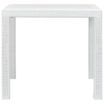 3-tlg. Bistro-Set Kunststoff Weiss Rattan-Optik – Bild 7