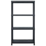 Lagerregale 2 Stk. Schwarz 60 x 30 x 138 cm Kunststoff – Bild 3