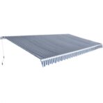 Gelenkarmmarkise 600 cm Blau/Weiss