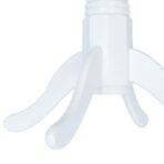 5-tlg. Essgruppe Gummiholz Massiv Weiss – Bild 11