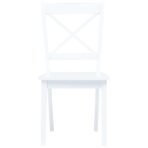 5-tlg. Essgruppe Gummiholz Massiv Weiss – Bild 4