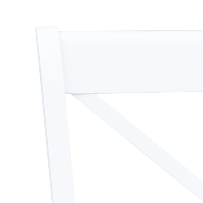 5-tlg. Essgruppe Gummiholz Massiv Weiss – Bild 6