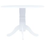 5-tlg. Essgruppe Gummiholz Massiv Weiss – Bild 8