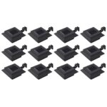 Solar-Aussenleuchten 12 Stk. LED Rechteckig 12 cm Schwarz