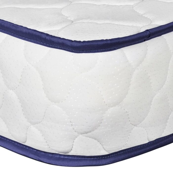 Bett mit Memoryschaum-Matratze Weiss Kunstleder 90×200 cm – Bild 12