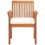 3-tlg. Garten-Essgruppe mit Auflagen Massivholz Akazie – Bild 5