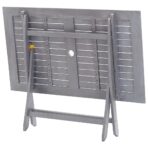 5-tlg. Garten-Essgruppe Massivholz Akazie Grau – Bild 6