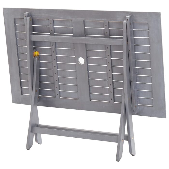 5-tlg. Garten-Essgruppe Massivholz Akazie Grau – Bild 6