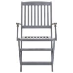 5-tlg. Garten-Essgruppe Massivholz Akazie Grau – Bild 9