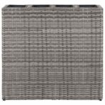 Garten-Hochbeet mit 4 Töpfen 2 Stk. Poly Rattan – Bild 4