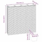 Garten-Hochbeet mit 4 Töpfen 2 Stk. Poly Rattan – Bild 8