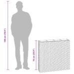 Garten-Hochbeet mit 4 Töpfen 2 Stk. Poly Rattan – Bild 9