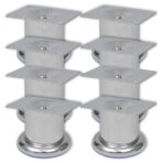 Runde Sofabeine 8 Stk. Chrom 180 mm