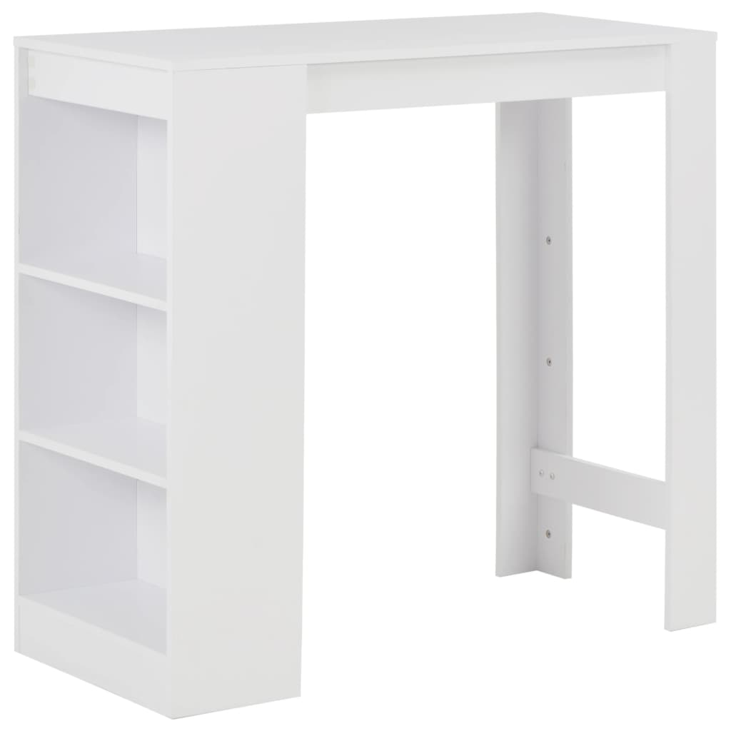 280211_1.jpg Bartisch mit Regal Weiss 110x50x103 cm – Bild 1