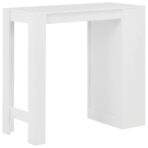 Bartisch mit Regal Weiss 110x50x103 cm – Bild 3