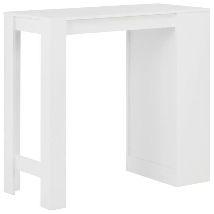 Bartisch mit Regal Weiss 110x50x103 cm – Bild 3