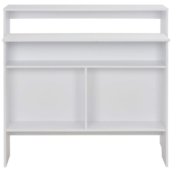 Bartisch mit 2 Tischplatten Weiss 130x40x120 cm – Bild 5