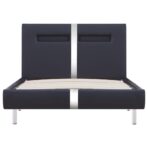 Bettgestell mit LED Weiss Kunstleder 90x200 cm – Bild 6