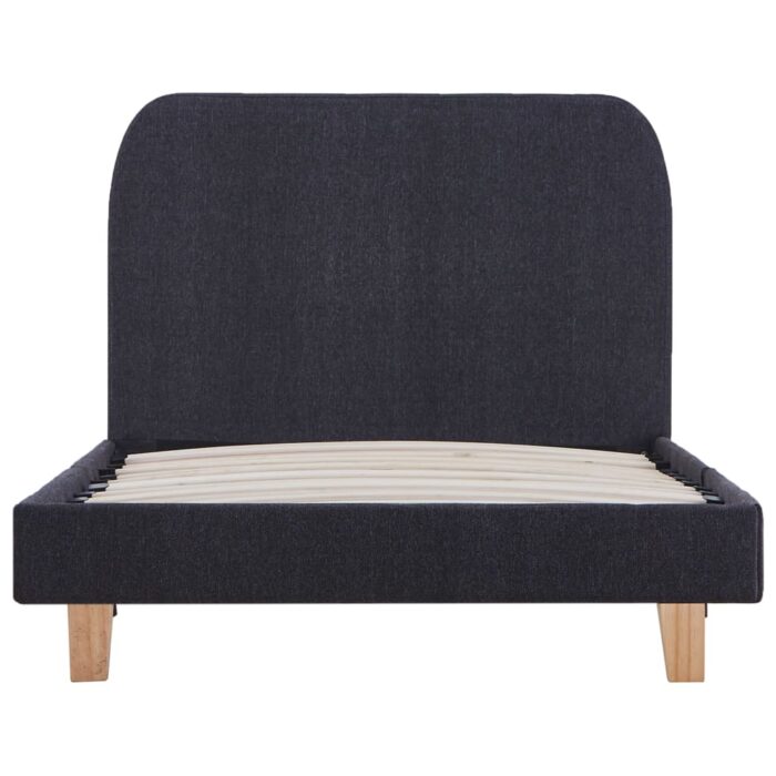 Bettgestell Dunkelgrau Stoff 90×200 cm – Bild 3