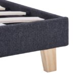 Bettgestell Dunkelgrau Stoff 90×200 cm – Bild 5