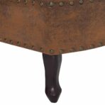 Chaiselongue Braun Wildleder-Optik – Bild 7