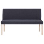 Sitzbank 139,5 cm Dunkelgrau Polyester – Bild 3