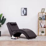 Massage Chaiselongue mit Kissen Schwarz Kunstleder