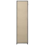 Stoffschrank mit Fächern Kleiderstangen Creme 150x45x176cm – Bild 5