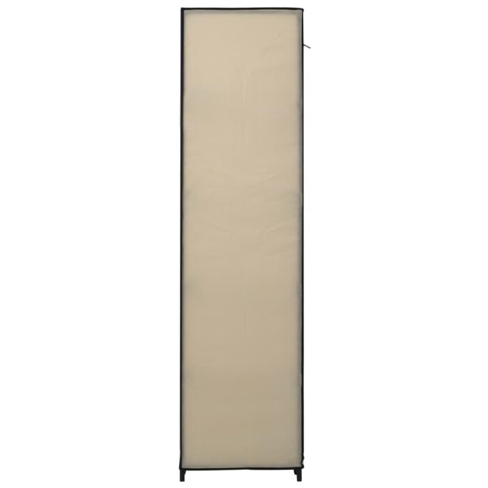 Stoffschrank mit Fächern Kleiderstangen Creme 150x45x176cm – Bild 5