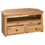 TV-Eckschrank 93 x 49 x 49 cm Massivholz Panama-Kiefer – Bild 6