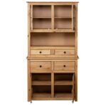 Highboard 93x40,5x180 cm Kiefernholz Panama – Bild 4
