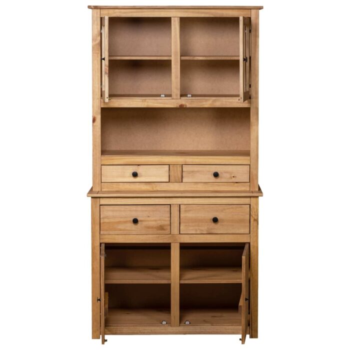 Highboard 93x40,5x180 cm Kiefernholz Panama – Bild 4