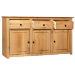 Sideboard 135 x 40 x 80 cm Massivholz Panama-Kiefer – Bild 3