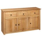 Sideboard 135 x 40 x 80 cm Massivholz Panama-Kiefer – Bild 5