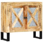 Sideboard 80 x 30 x 76 cm Massivholz Mango – Bild 11