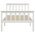 Massivholzbett Weiss Kiefer 100x200 cm – Bild 3