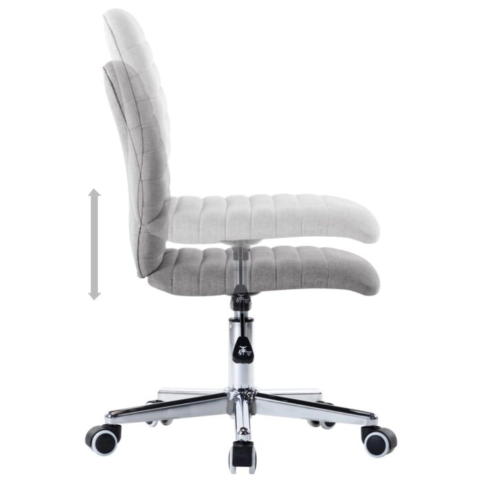 Esszimmerstühle 2 Stk. Hellgrau Stoff – Bild 6