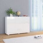 Sideboard Hochglanz-Weiss 107x35x80,5 cm