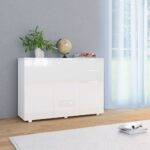 Sideboard Hochglanz-Weiss 107x35x80,5 cm