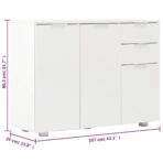 Sideboard Hochglanz-Weiss 107x35x80,5 cm – Bild 8