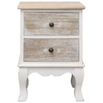 Nachttische / Nachttisch 35x30x50 cm Paulownia Holz – Bild 3