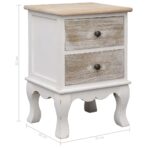 Nachttische / Nachttisch 35x30x50 cm Paulownia Holz – Bild 8